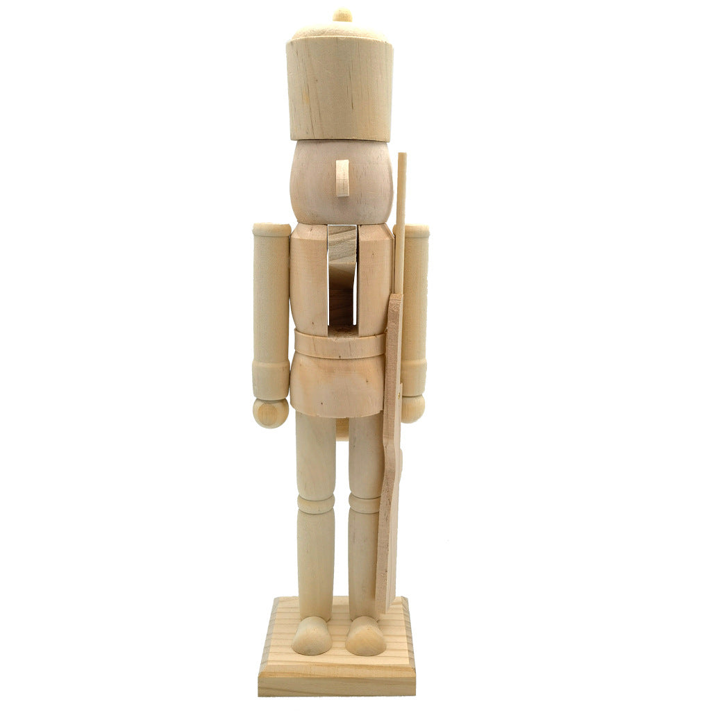 Nutcracker figure made of wood, 38 cm, unpainted