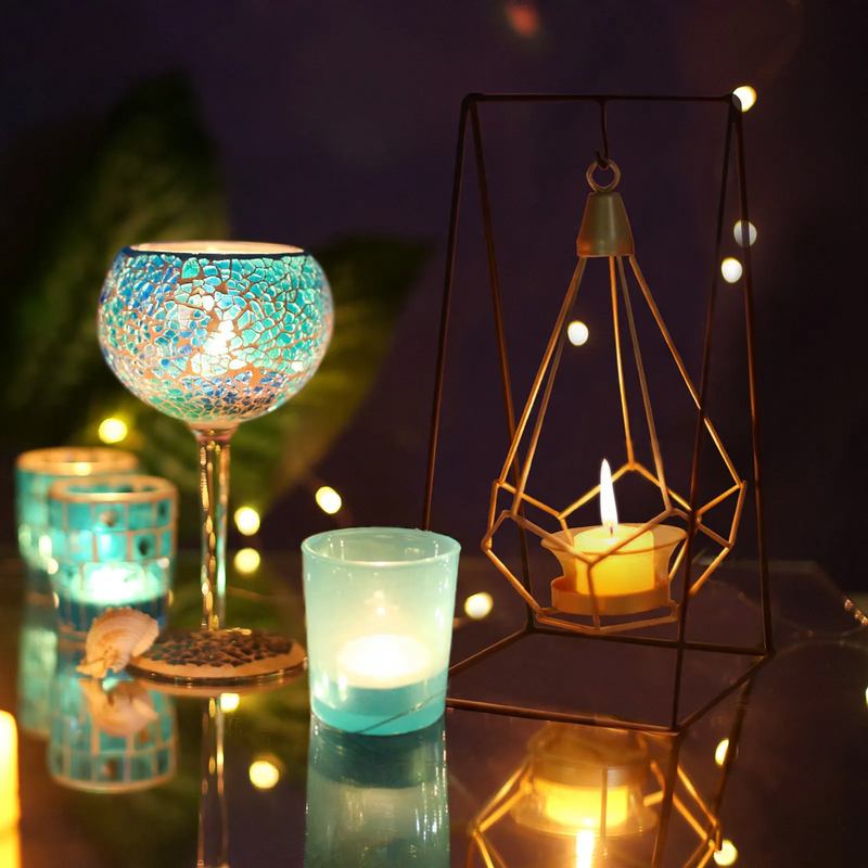 Mosaic glass candle holder, various sets