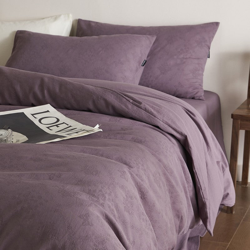 Cotton bedding set, 3-layer, jacquard, washed cotton