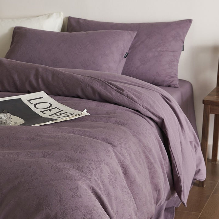 Cotton bedding set, 3-layer, jacquard, washed cotton