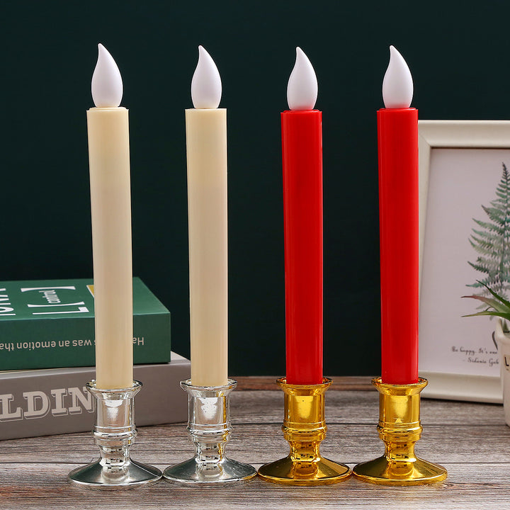 Cylindrical LED stick candle made of plastic