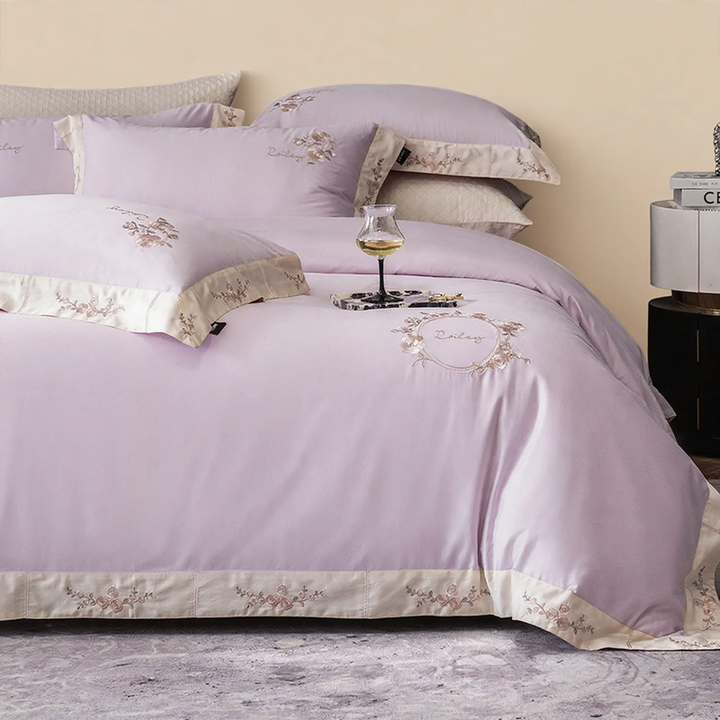 Cotton bedding set, long-staple cotton, 4-piece