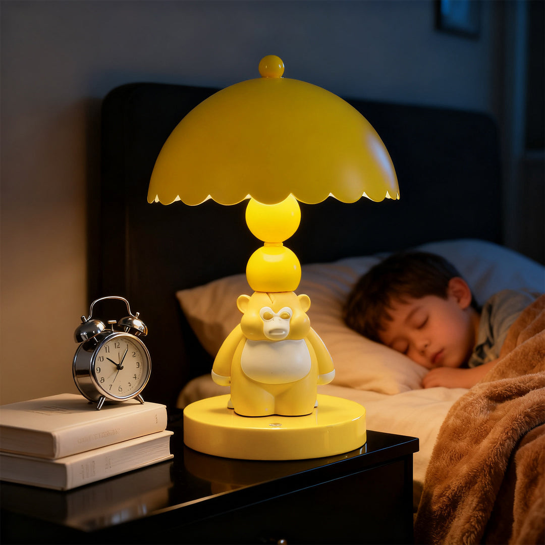 Cute table lamp, ABS, yellow, touch control