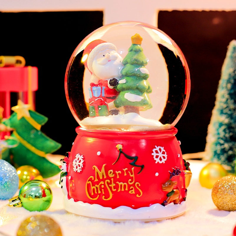 Christmas Snow Globe with Light and Music