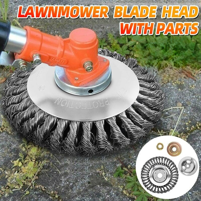 SteelTwist Weed Brush – 360° Trimmer Blade of Braided Steel (15 cm) | Stornfield
