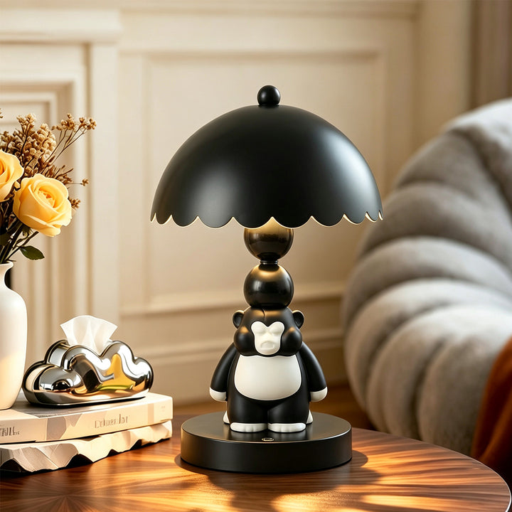 Chimpanzee table lamp with dimming function