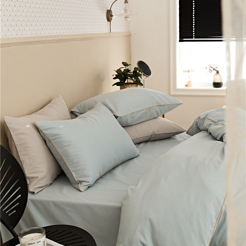 Bedding set, 100s long-staple cotton, brushed, embroidered
