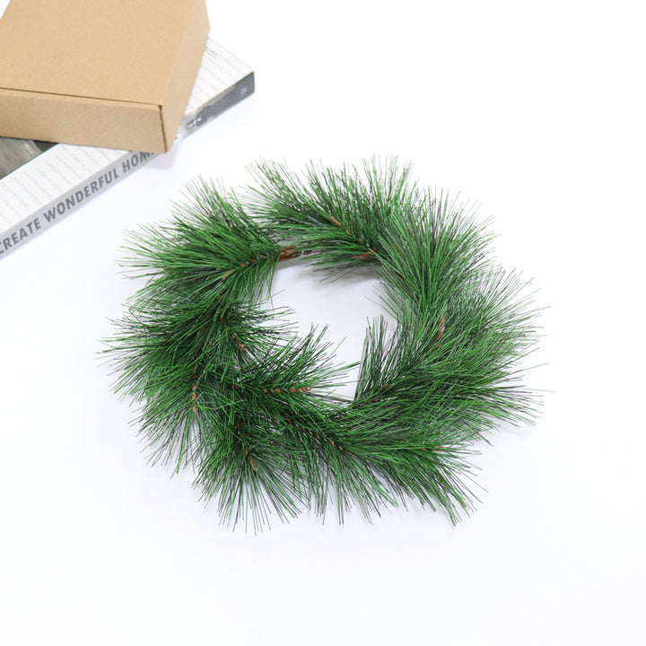 Christmas wreath made of PVC pine needles