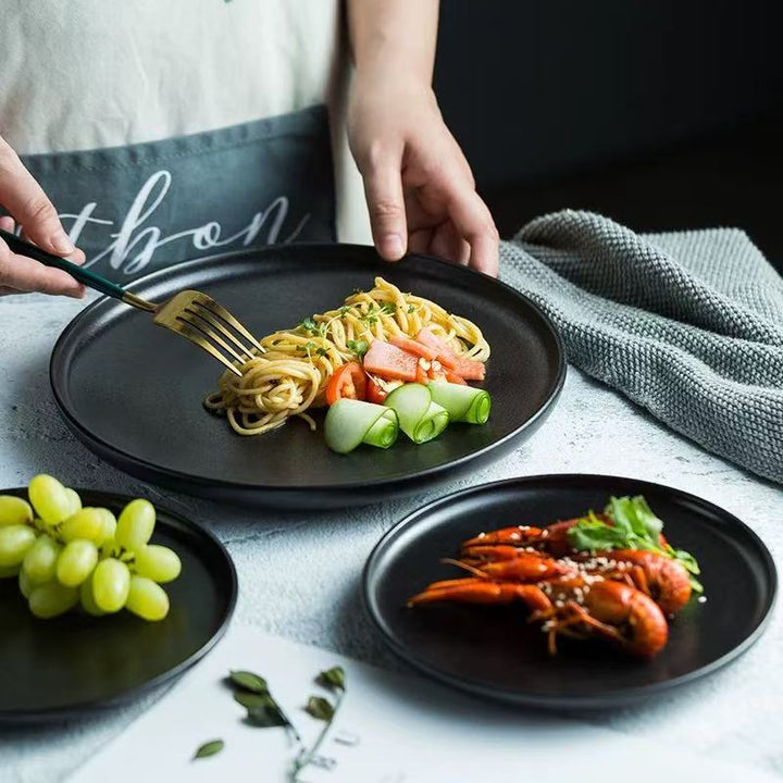 Beef Plastic Tray, Cream and Black