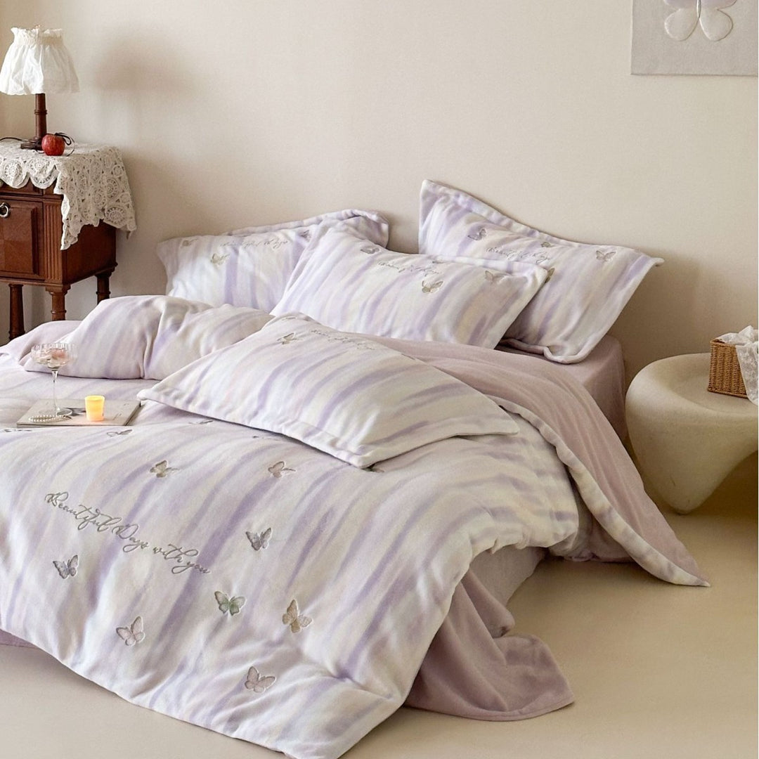 Milk fiber bedding set, 4-piece, winter