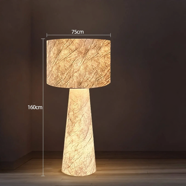 Full spectrum designer floor lamp in Wabi-Sabi style