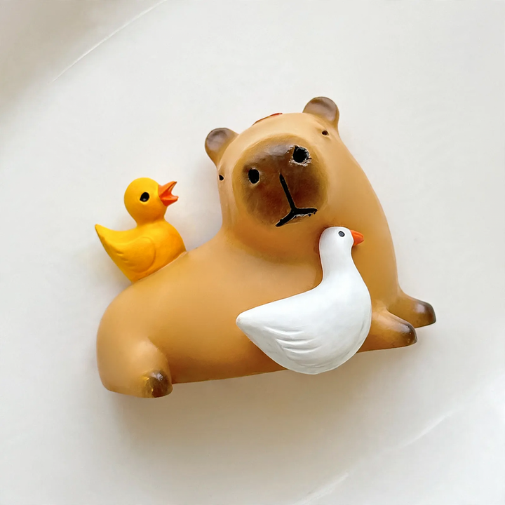 Capybara refrigerator magnets made of resin