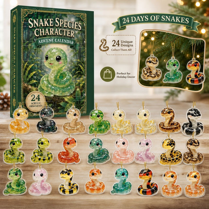 Christmas Advent Calendar with Snake Figures