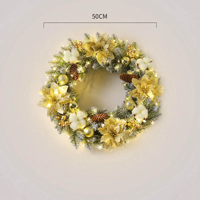 Christmas wreath with lighting