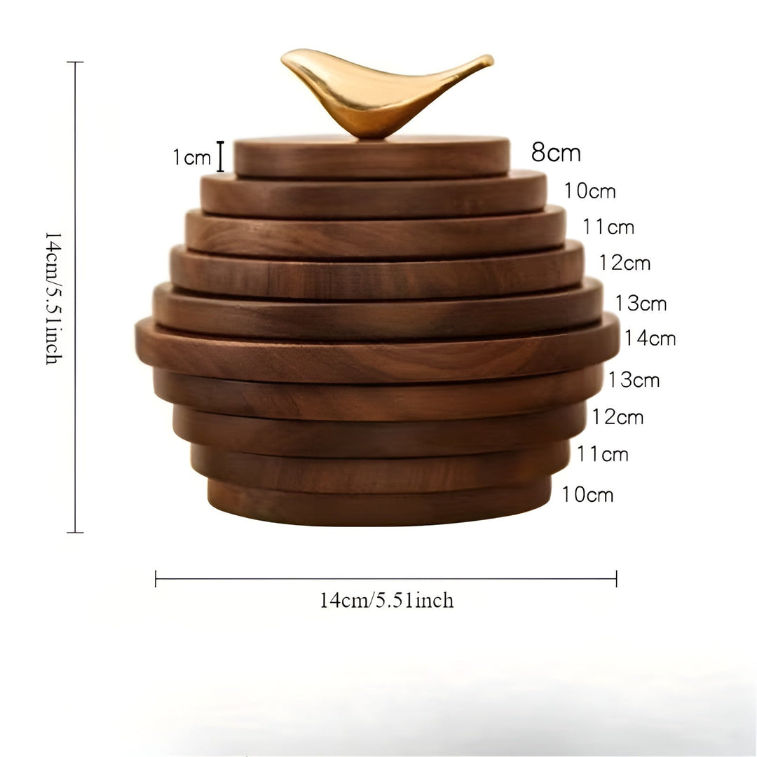 Walnut Wood Coaster – Heat Resistant & Anti-Scalding | Ideal for Cups, Glasses, and Pots | Stornfield