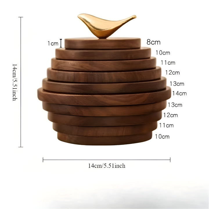 Walnut Wood Coaster – Heat Resistant & Anti-Scalding | Ideal for Cups, Glasses, and Pots | Stornfield