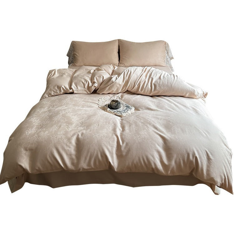 French bedding set, 4-piece, long staple cotton