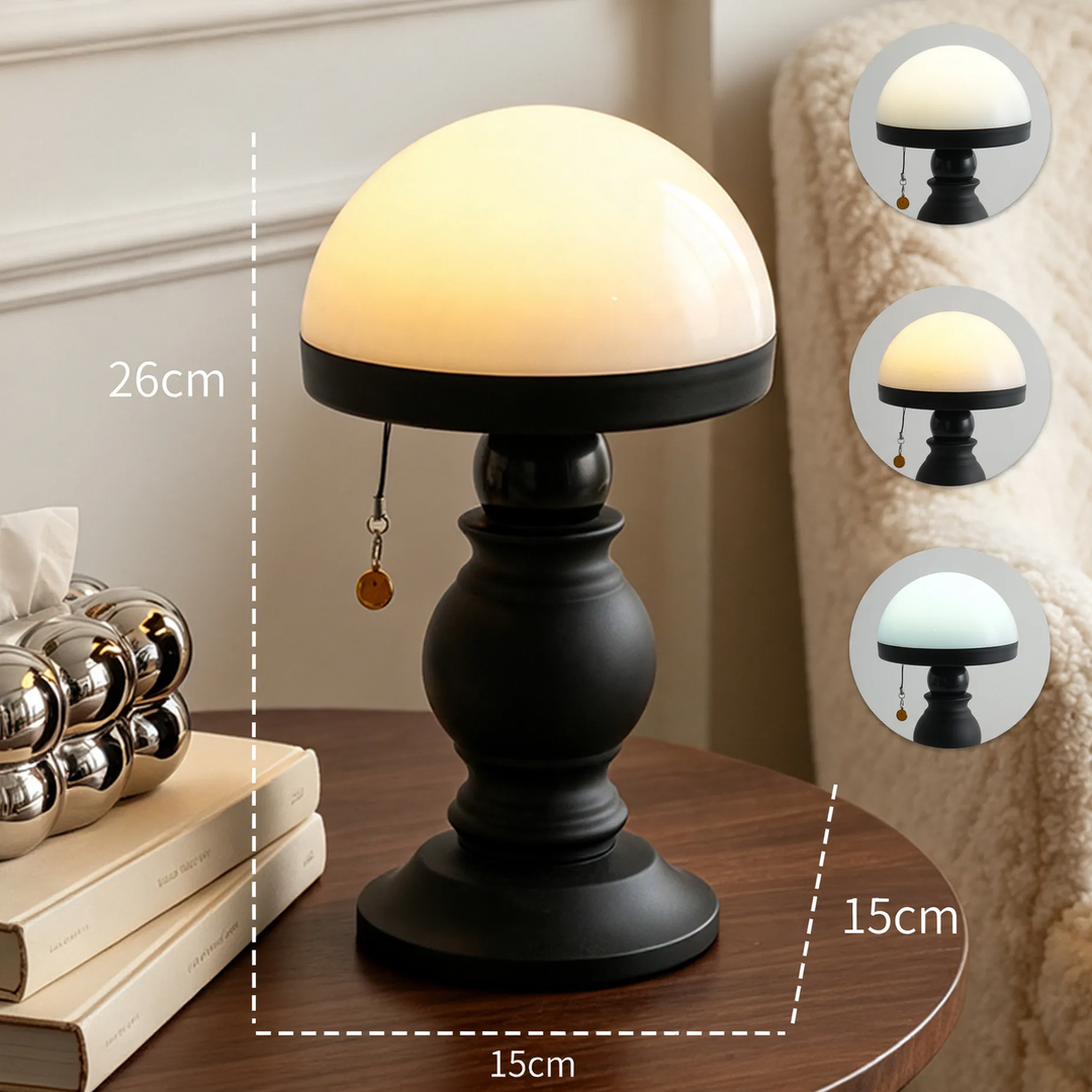 French mushroom table lamp with pull switch