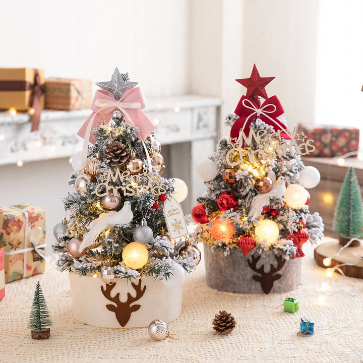 Mini Christmas tree with flocking, 45 or 60 cm