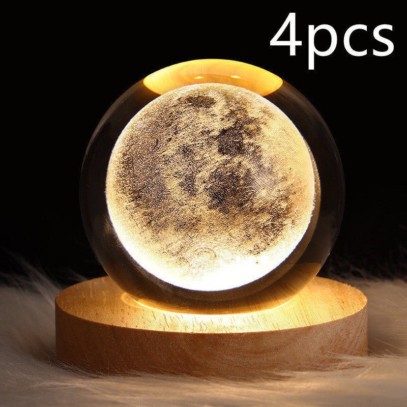 3D Galaxy Crystal Ball LED Night Light | Stornfield