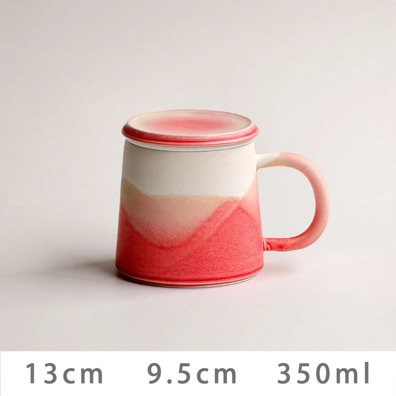 Ceramic coffee mug with tea strainer, 350 ml