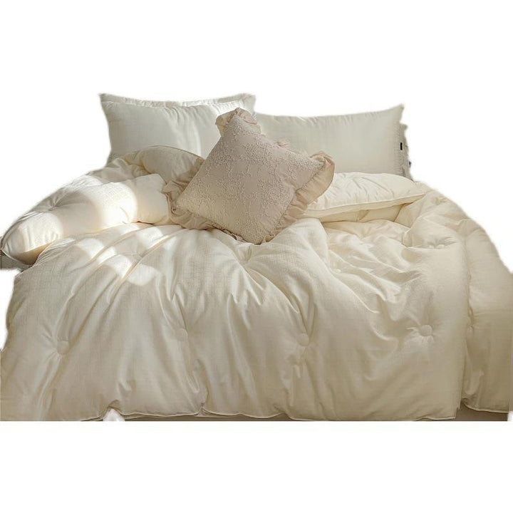 Cotton-silk duvet with Jacquard weaving