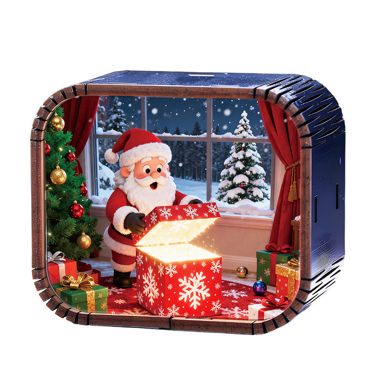Wooden mini music box, Christmas edition
