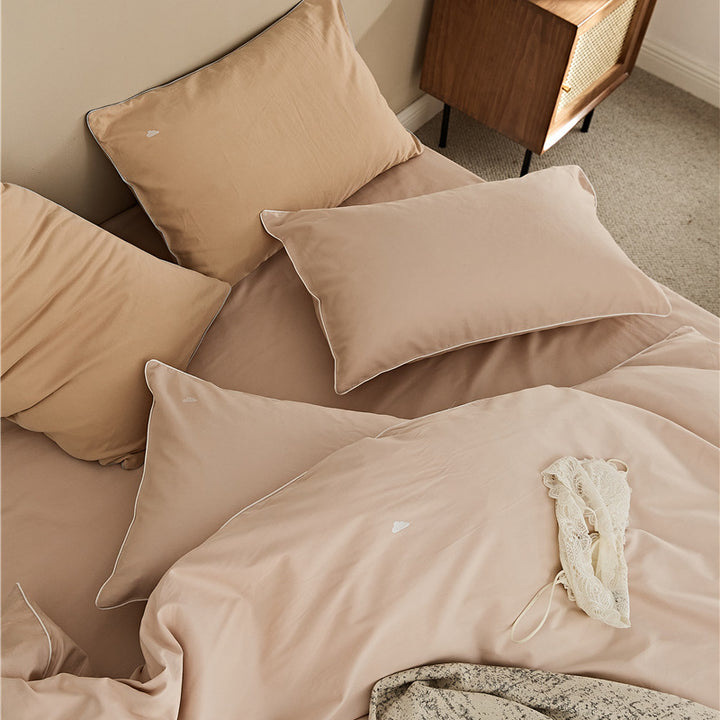 Premium cotton bedding set, brushed, modern and simple