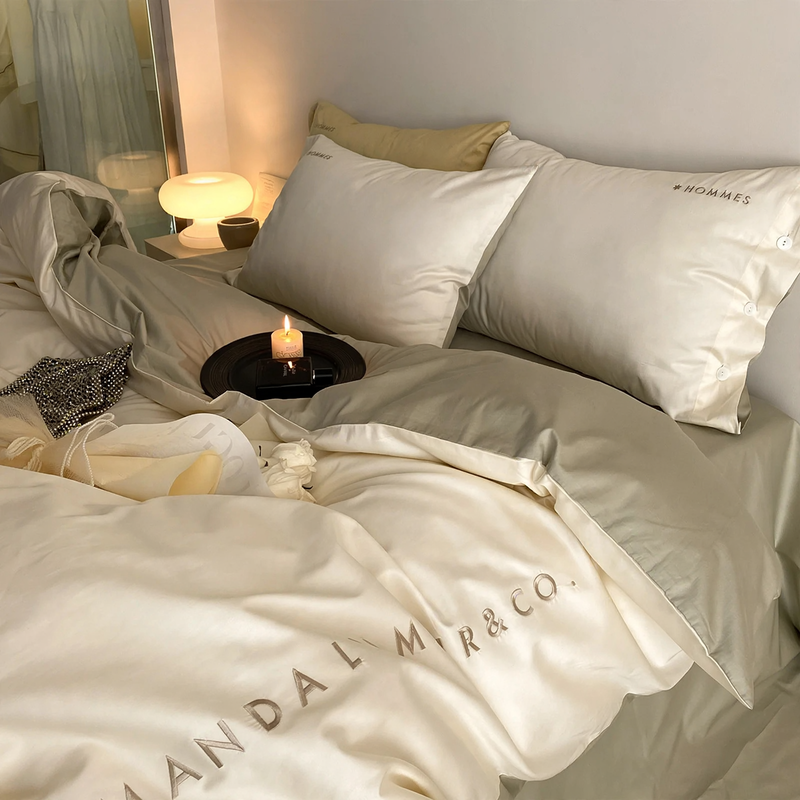 Long Staple Cotton Bedding Set, 4-Piece, Satin