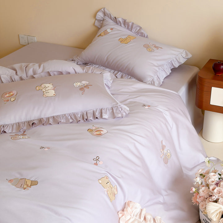 Bedding set made of long-staple cotton, cartoon design