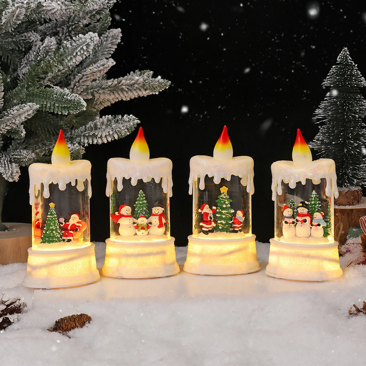 Decorative LED snow globe with Christmas designs