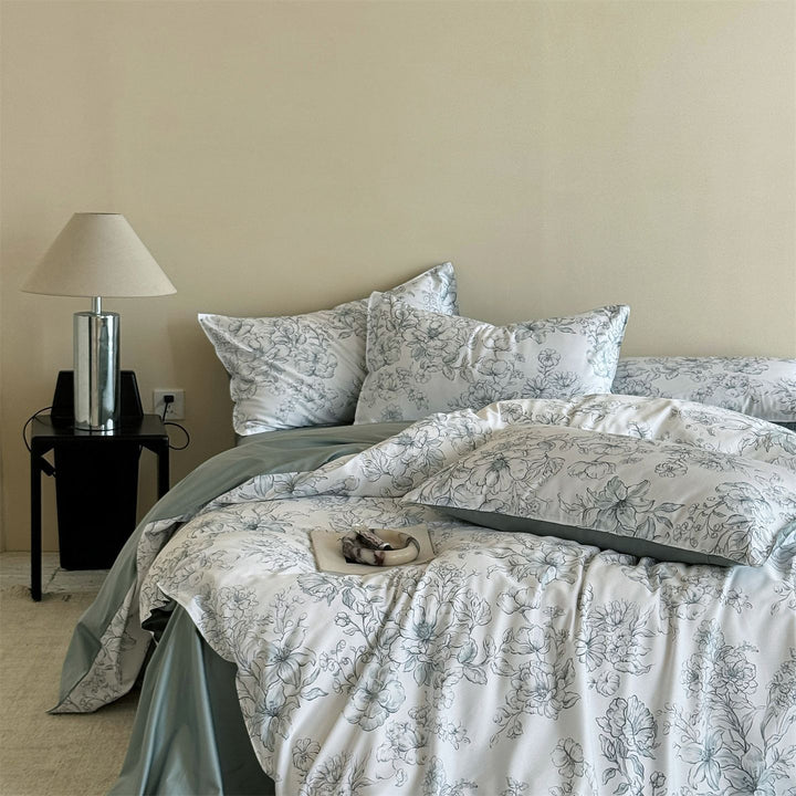 100s Long Staple Cotton Bed Linen Set, floral
