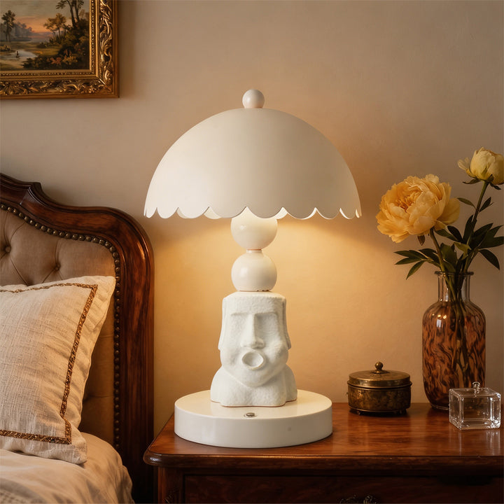 White Moai Statue Table Lamp