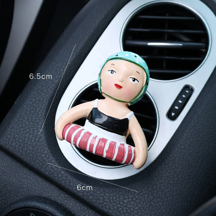 Resin scent clip for car ventilation, sports motifs