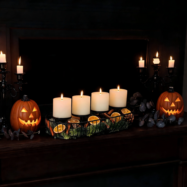 Decorative candle holder made of iron for festive occasions