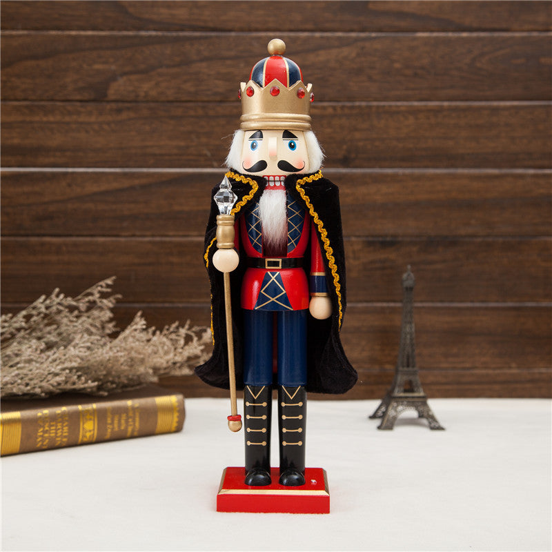 Nutcracker figure with cape, 38 cm, wood, handcrafted