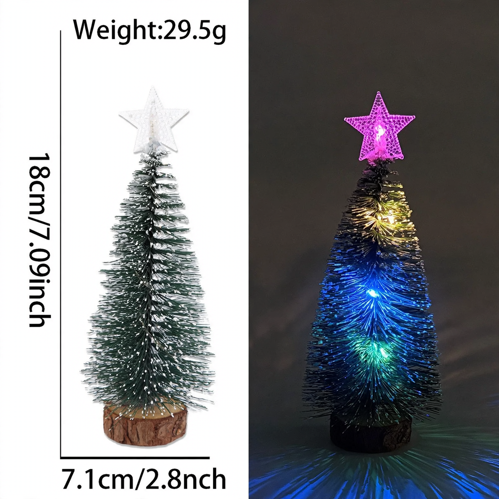 Miniature Christmas tree with LED star