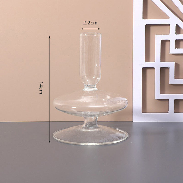 Decorative glass candle holder, handcrafted