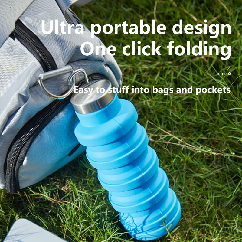 Foldable silicone water bottle 500 ml