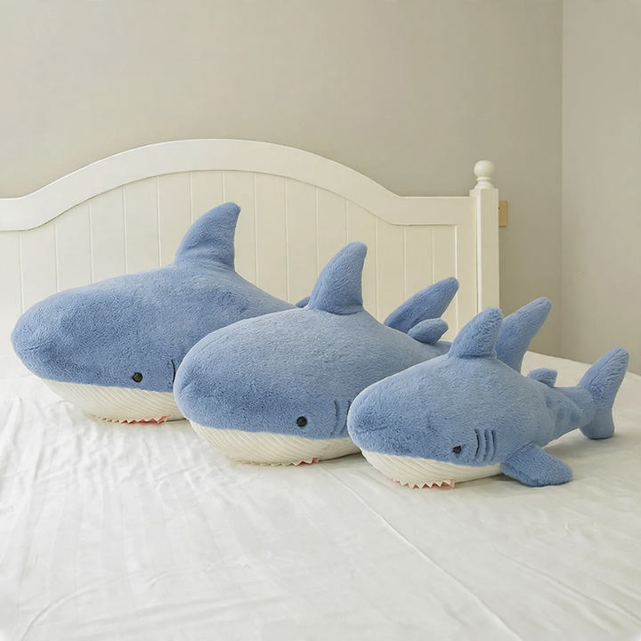 Plush whale and shark cushion, various sizes