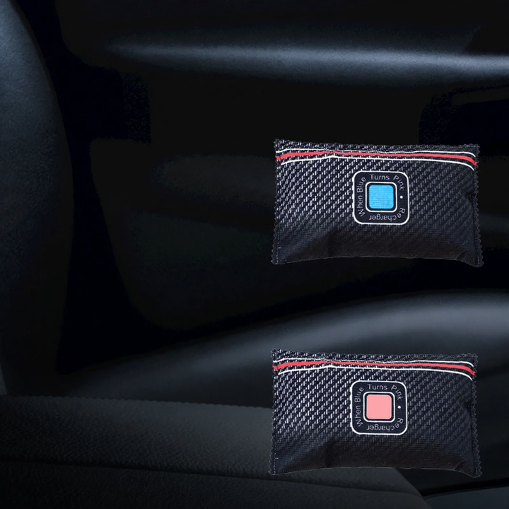 Reusable dehumidifying bag with color change