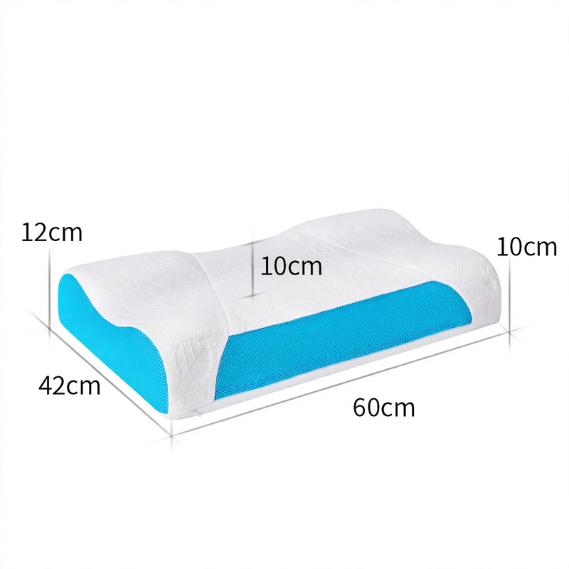 Memory foam neck support pillow, wave