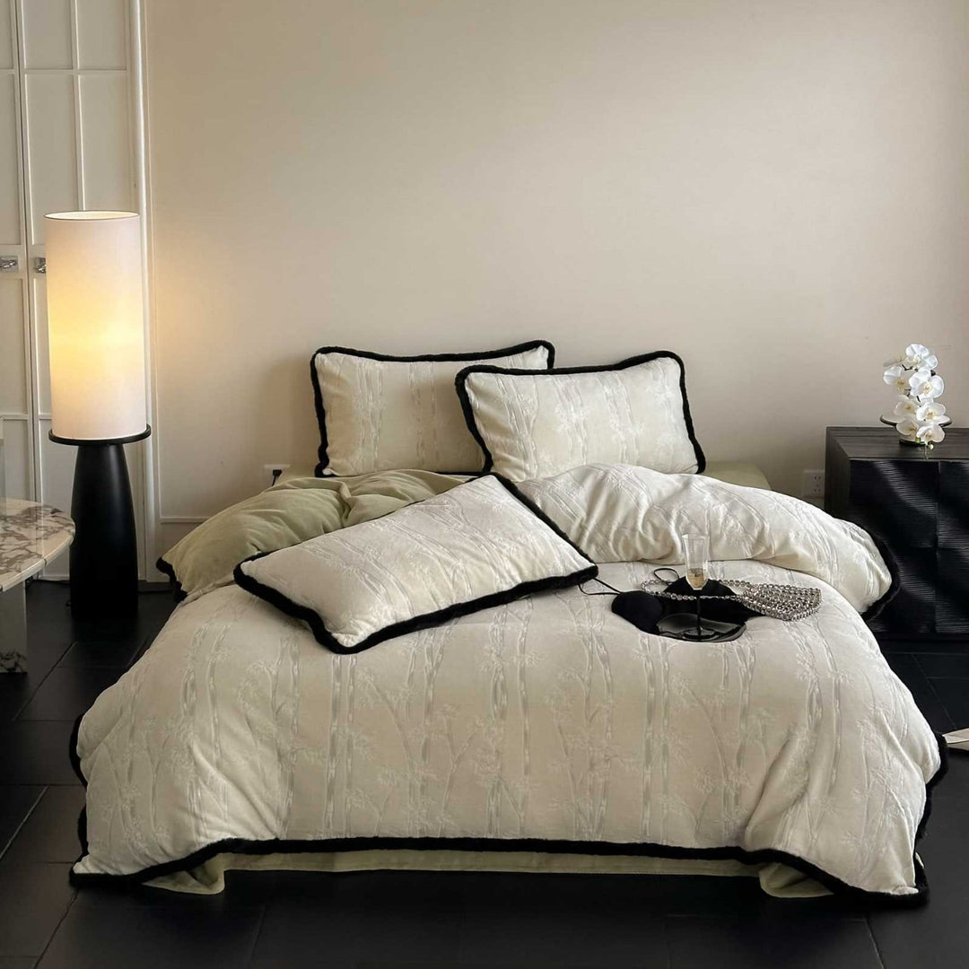 Luxurious, warm plush bedding set, 4-piece