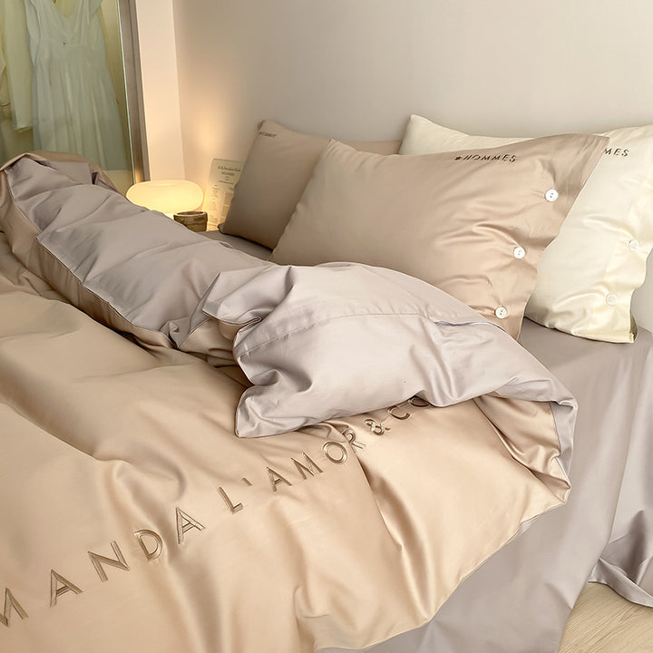 Long Staple Cotton Bedding Set, 4-Piece, Satin