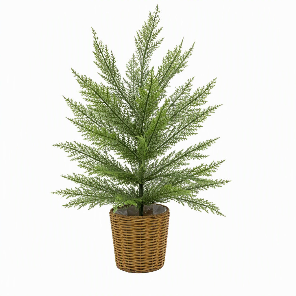 Artificial Norfolk fir tree in basket, 45-120 cm