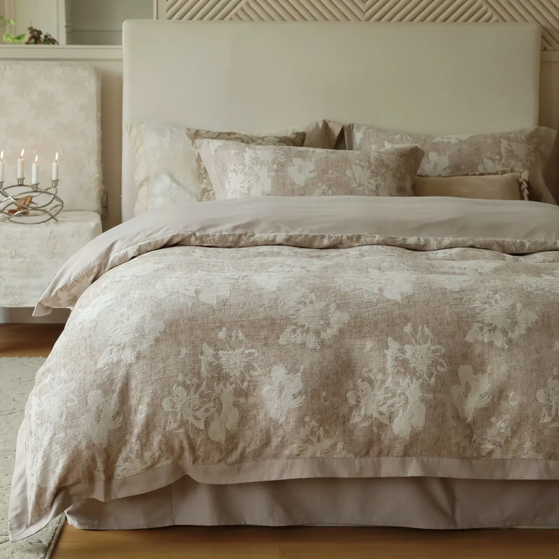 Long-staple cotton bed linen, 100, floral pattern