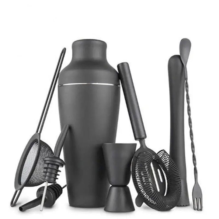8-piece Premium Matte Black Cocktail Shaker Set – Home Bar Essential | Stornfield