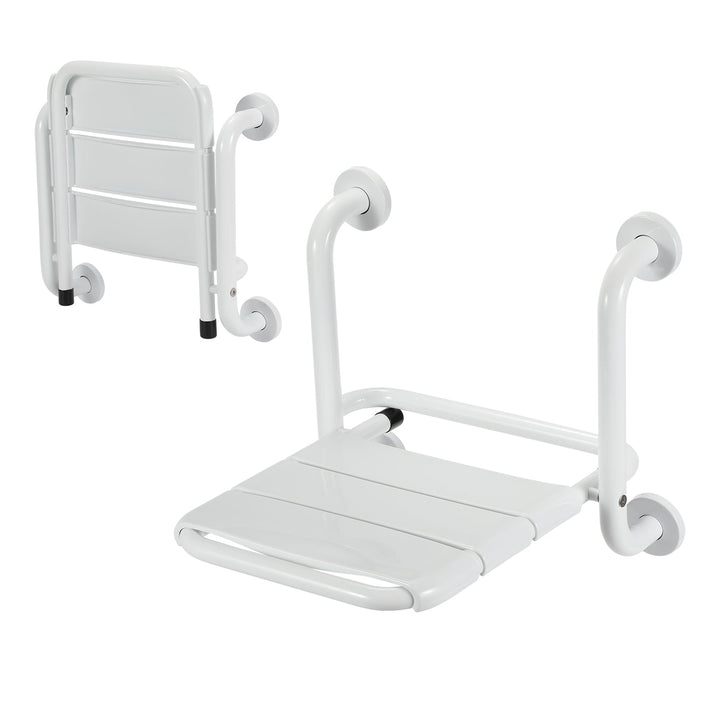 Foldable shower seat with armrests wall-mounted | Stornfield