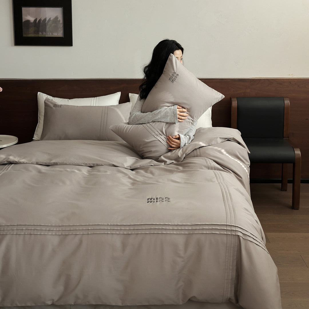 Bedding set, 4-piece, cotton, modern