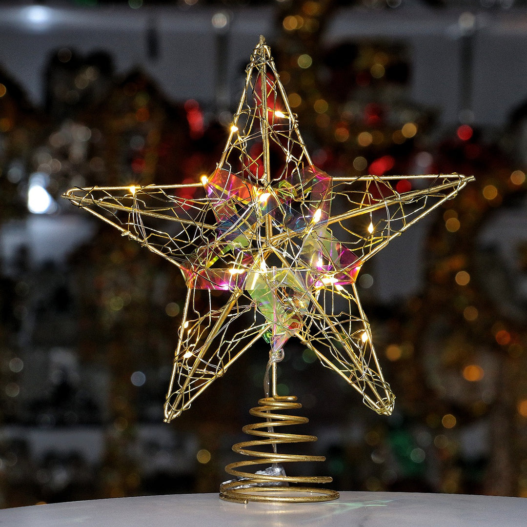 Christmas tree star topper made of iron